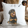 Custom Watercolor Portraits Using Pet Photo Personalized Pillow, Gift for Dogs Cats Lovers, Pet Lover Gift