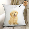 Custom Watercolor Portraits Using Pet Photo Personalized Pillow, Gift for Dogs Cats Lovers, Pet Lover Gift