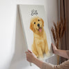 Custom Watercolor Portraits Using Pet Photo Personalized Canvas, Gift for Dogs Cats Lovers, Pet Lover Gift