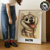 Caricature Dog Cat Photo Personalized Poster, Funny Gift for Pet Lovers