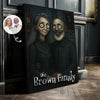Custom Gothic Family Portrait from Photo Personalized Canvas, Halloween Decor