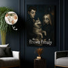 Custom Gothic Family Portrait from Photo Personalized Canvas, Halloween Decor