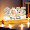 Baby Photo 2025 First Christmas - Personalized LED Night Light - Christmas Gift for New Parent, Newborn Keepsake