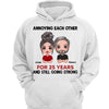 Annoying Each Other Doll Couple Anniversary Gift For Her Gift For Him Personalized Hoodie Sweatshirt