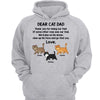 Dear Cat Dad Mom Walking Fluffy Cat Personalized Hoodie Sweatshirt