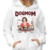 Dog Mom Patterned Pretty Girl Gift For Dog Mom Dog Lover Personalized Hoodie Sweatshirt