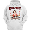 Dog Mom Patterned Pretty Girl Gift For Dog Mom Dog Lover Personalized Hoodie Sweatshirt