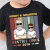 Grandson & Grandpa Besties Since Personalized Youth Shirt