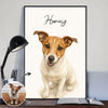 Custom Watercolor Portraits Using Pet Photo - Personalized Poster - Gift for Dogs Cats Lovers, Pet Lover Gift