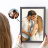 Watercolor Couple Portrait from Photo, Custom Wedding Anniversary Gift for Wife Husband Parents, Engagement Gift for Friend, Unique Wall Art