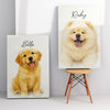 Custom Watercolor Portraits Using Pet Photo Personalized Canvas, Gift for Dogs Cats Lovers, Pet Lover Gift