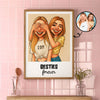 Custom Caricature Portrait from Photo Personalized Poster, Funny Gift for Couples, Friends, Pets, Family