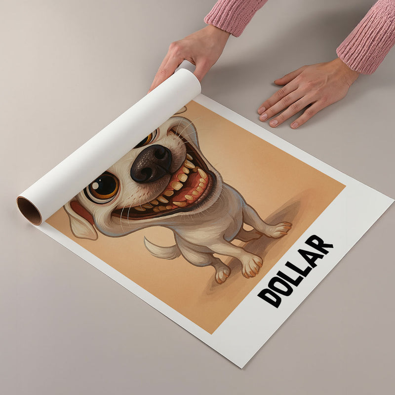 Caricature Dog Cat Photo Personalized Poster, Funny Gift for Pet Lovers