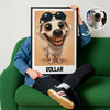 Caricature Dog Cat Photo Personalized Poster, Funny Gift for Pet Lovers