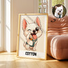 Caricature Dog Cat Photo Personalized Poster, Funny Gift for Pet Lovers