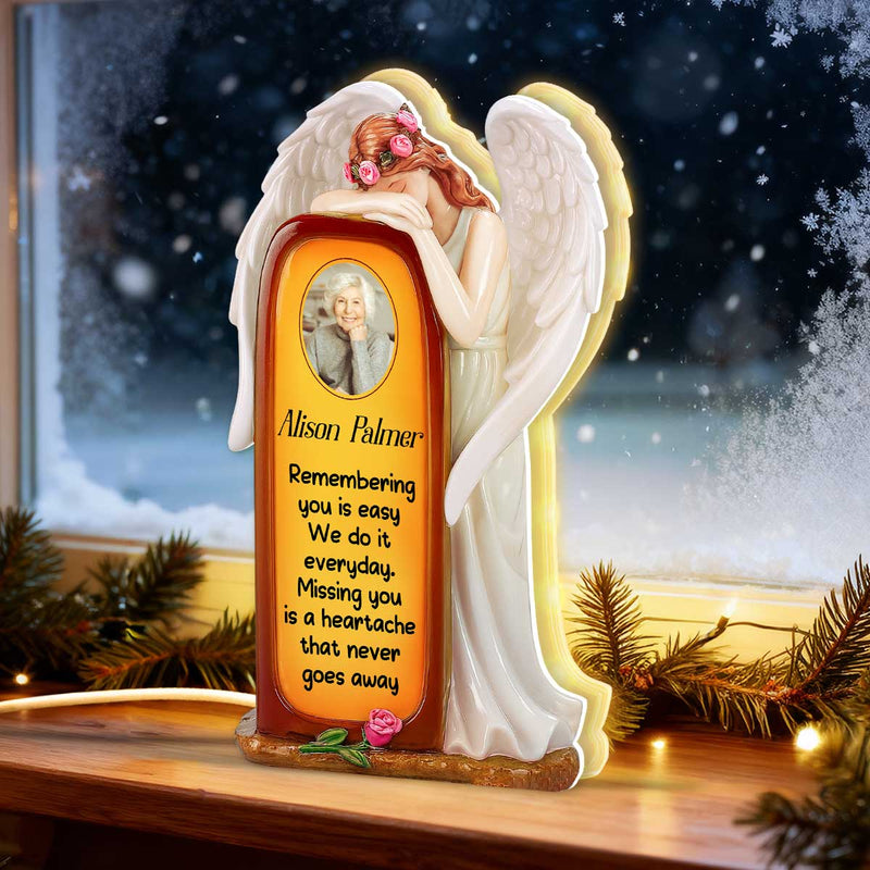 3D Effect Guardian Angel Custom Photo - Personalized Light Box - Memorial Keepsake For Family