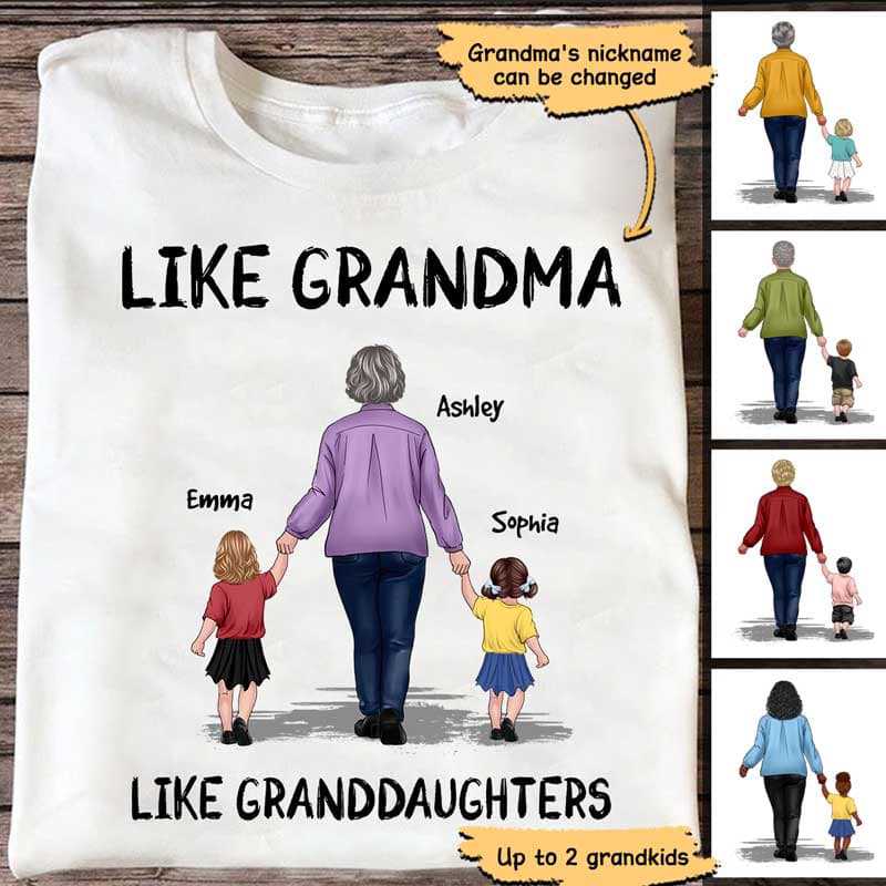 Like Grandma Like Grandson Granddaughter Personalized Shirt
