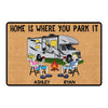 Home Is Where You Park It Camping Personalized Doormat