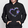 Road Paved With Paw Prints Colorful Personalized Hoodie Sweatshirt