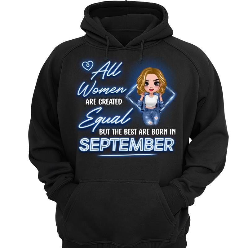 The Best Born In Birthday Gift Neon Cool Doll Personalized Hoodie Sweatshirt