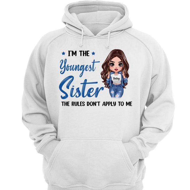 Youngest Middle Oldest Doll Sisters Personalized Hoodie Sweatshirt