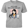 Just A Girl Loves Cats Personalized Youth Shirt