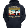Best Cat Dad Fluffy Cat Personalized Shirt (Up to 9 Cats)